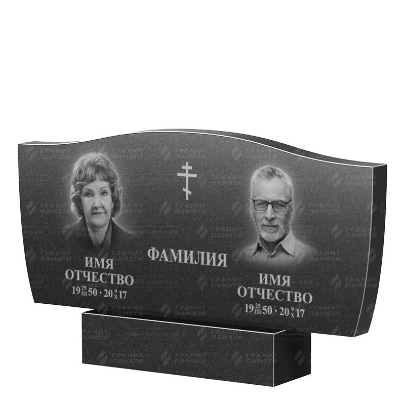 Памятники из гранита двойные в Волжском | Двойной гранитный памятник ФГ-258