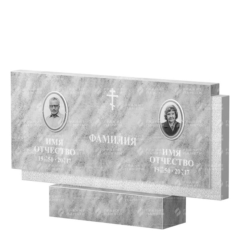 Памятники из мрамора в Волжском | Двойной мраморный памятник ФМ-132
