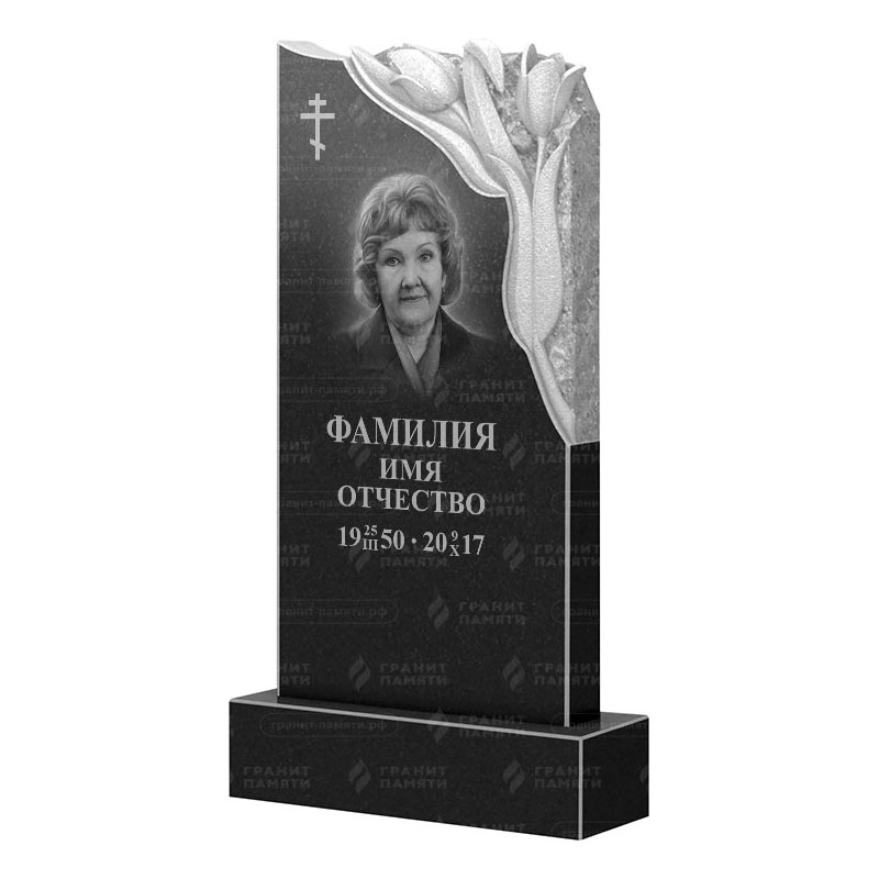 Памятники из гранита с цветами в Волжском | Гранитный памятник ФГ-113