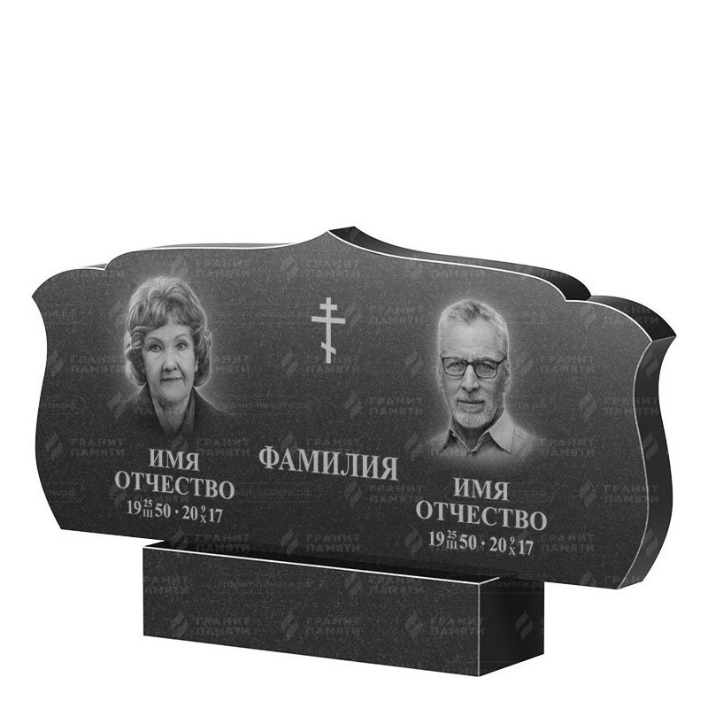 Памятники из гранита двойные в Волжском | Двойной гранитный памятник ФГ-130